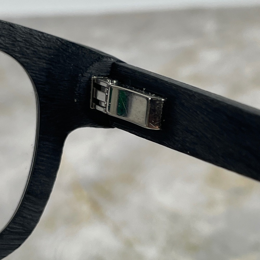 Eyebobs Biff Square Frames Glasses Black Wood Grain with Leather Slip Case - Picture 5 of 12